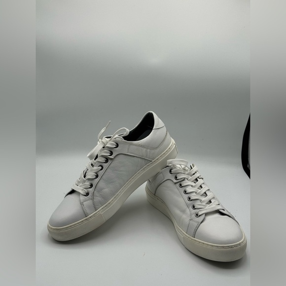 Versace Collection Medusa Strap White Leather Lace Up Sneakers Men's EUR 41 - Picture 3 of 13